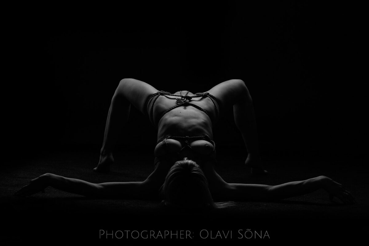 Nude Art Photography with shape of M